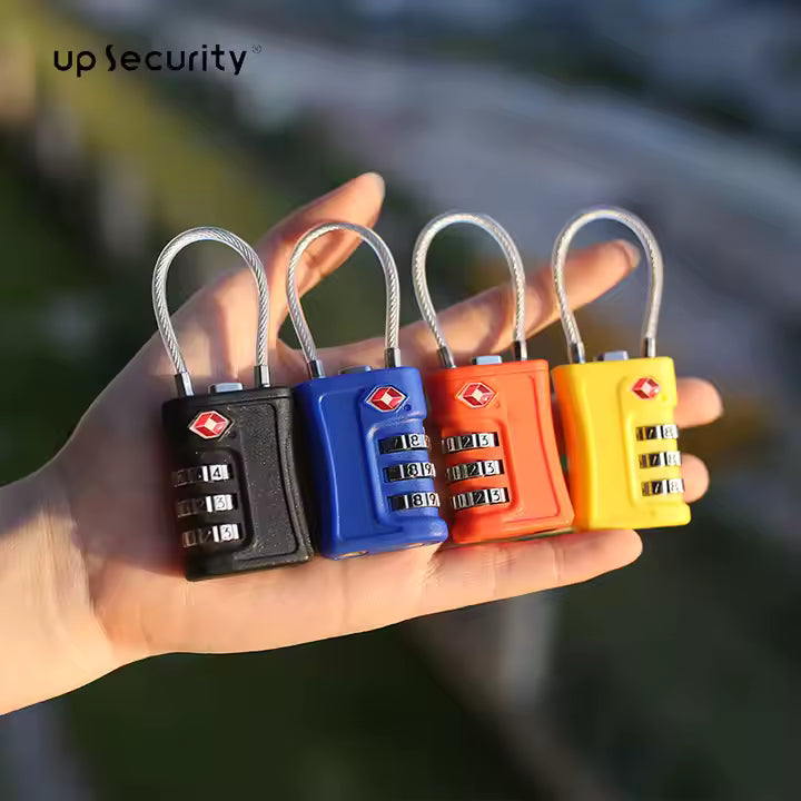 TSA Approved Combination Padlock 3 Digit Wire Lock TSA Lock TSA Cable Travel