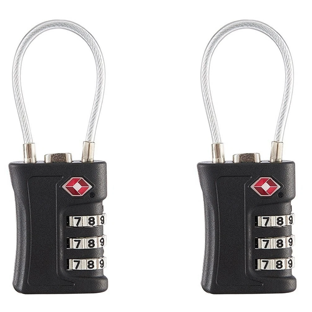 TSA Approved Combination Padlock 3 Digit Wire Lock TSA Lock TSA Cable Travel