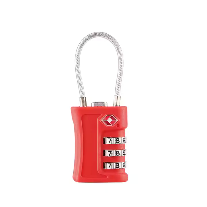 TSA Approved Combination Padlock 3 Digit Wire Lock TSA Lock TSA Cable Travel