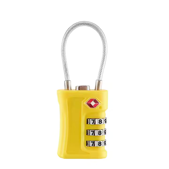 TSA Approved Combination Padlock 3 Digit Wire Lock TSA Lock TSA Cable Travel